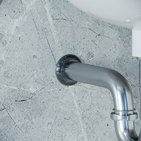 Renovators Supply Escutcheon Plate 3.25" OD Aluminum Escutcheon Lacquered Black Finish Radiator Flange