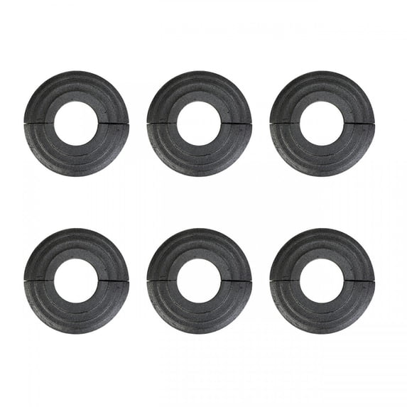 Renovators Supply Escutcheon Plate 3" OD Aluminum Escutcheon Black Powder Coated Finish Radiator Flange Pack of 6