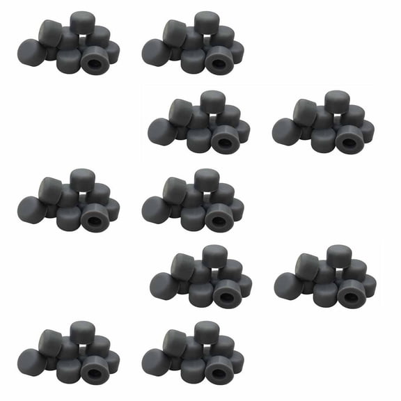 Renovators Supply Grey Premium Silicone Door Stopper Tips 1/4" Inner Diameter Door Stopper Bumper Caps 10 Replacement Tip Ends forAbsorbing Shock Wall and Floor Protector Pack of 10
