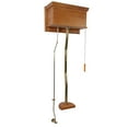 thumbnail image 1 of Renovators Supply High Tank Pull Chain Toilet Conversion Kit w/Light Oak Wooden Flat High Tank 59" to 74" Adjustable Height Brass Z Pipe, 1 of 8