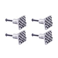 thumbnail image 1 of Renovators Supply Iron Kitchen Cabinet Knob Pull Square Diamond Grid style Pewter Finish Decorative Metal Knobs for Kitchen Cabinet or Drawer Pull Handle w/Screws Pack of 4, 1 of 8