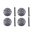 thumbnail image 1 of Renovators Supply Iron Kitchen Cabinet Knob Pull Vintage Round Cobblestone Pewter Finish Decorative Metal Knobs for Kitchen Cabinet, Cupboard or Drawer Pull Handle w/Screws Pack of 4, 1 of 2