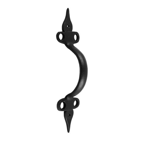 Renovators Supply Kitchen Cabinet Handles 10.2" Black Wrought Iron Cabinet Pulls w/Screws