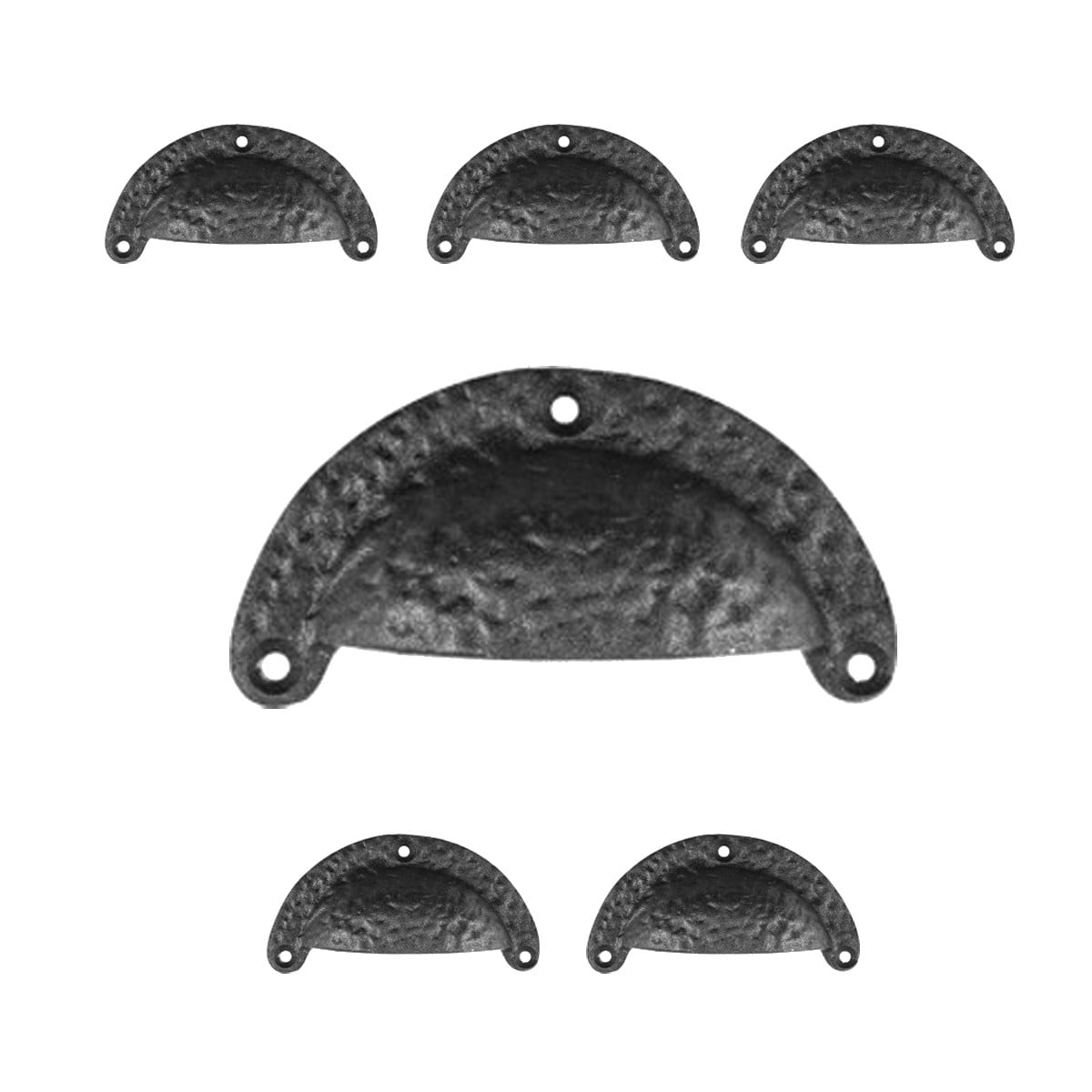 Renovators Supply Kitchen Handles 3.5 in. Black Iron Kitchen