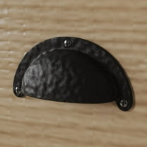 Renovators Supply Kitchen Cabinet Handles 3.5 in. Black Iron Kitchen Cabinet Knobs, Drawer Pulls w/Screws