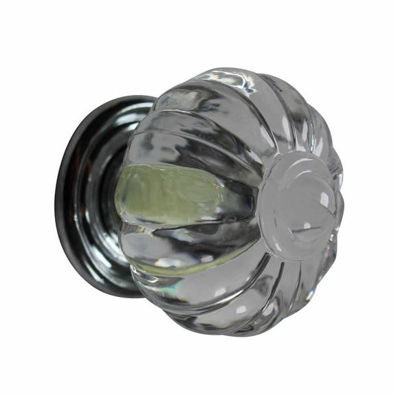Renovators Supply Kitchen Cabinet Hardware Knobs Clear Acrylic Drawer Knobs, Dresser Knobs 1 1/4'' Diameter Star Fruit Shape-Round Cabinet Handles w/Chrome Back Plate