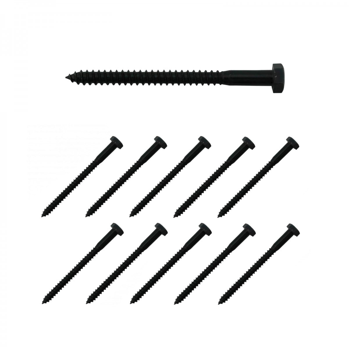 Renovators Supply Lag Bolts 4" Black Zinc Plated Steel Lag Screws with