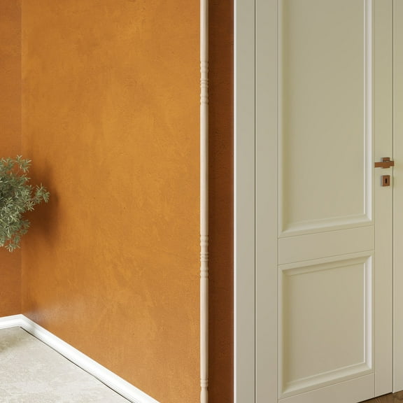 Renovators Supply Light Hardwood Edge and Corner Guards Unfinished 1 inch Dia. 39.5 inch L Round Traditional Wall Corner Protectors Both Side Turned Sanded Ready to Paint