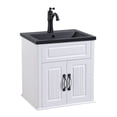 thumbnail image 1 of Renovators Supply Manufacturing Bathroom Vanity with Sink 20 1/4 in. Wide Black Resin Vanity Sinks for Bathrooms with Bathroom Vanity, Faucet and Sink Drain, 1 of 13