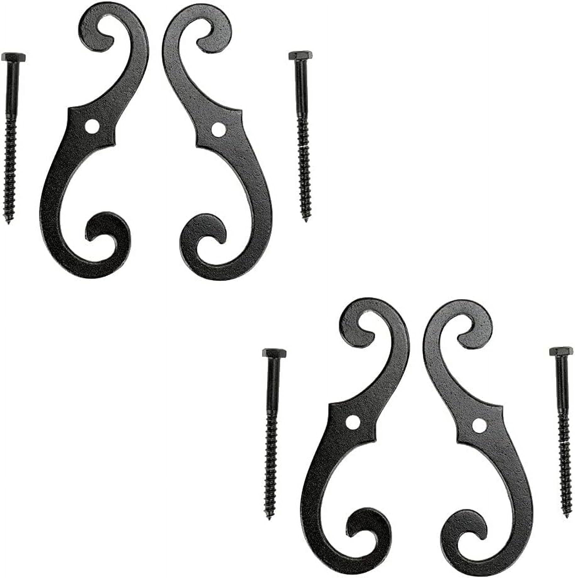 Renovators Supply Manufacturing Black Shutter Dogs 6.5" S Shaped Cast