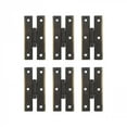 thumbnail image 1 of Renovators Supply Oil Rubbed Bronze H Cabinet Hinges 3" Hinge Solid Brass Kitchen Cabinet Hinge w/Hardware Pack of 6, 1 of 9