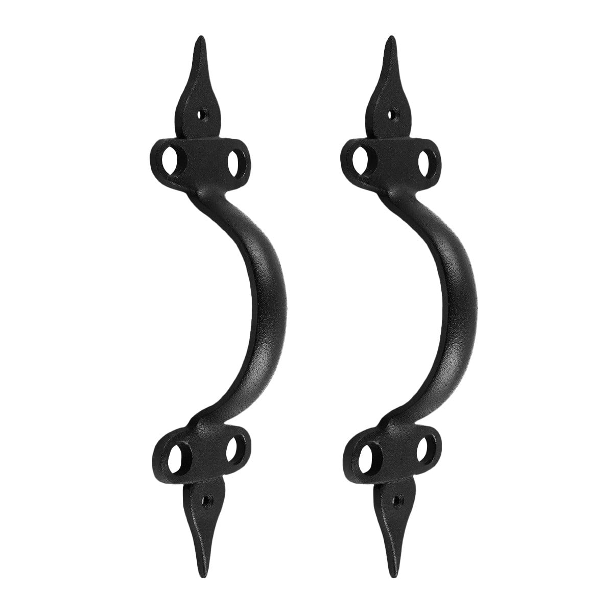 Renovators Supply Ornate Door Pull Handle Black Wrought Iron 10 1/2 in