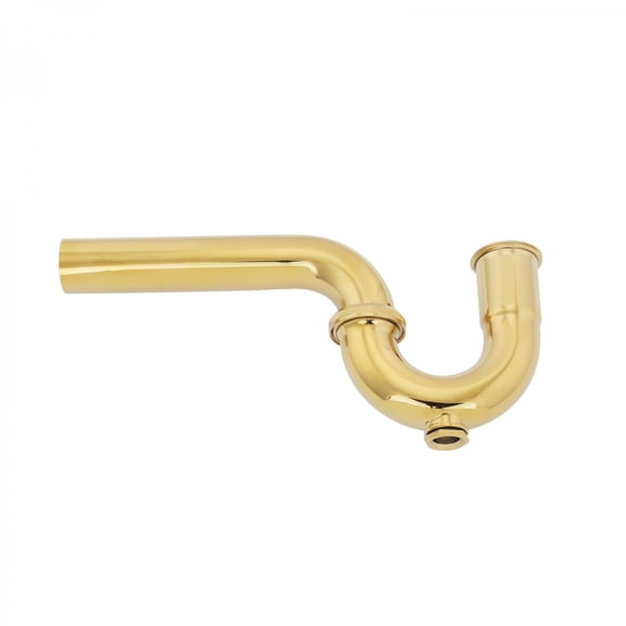 Renovators Supply P Trap Titanium plated Brass Finish Stainless Steel 1 1/4" w/ Clean Out