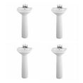 thumbnail image 1 of Renovators Supply Pedestal Sink 16" White Small Bathroom Sink Ondine w/4" Centerset Faucet Holes and Overflow Pack of 4, 1 of 13