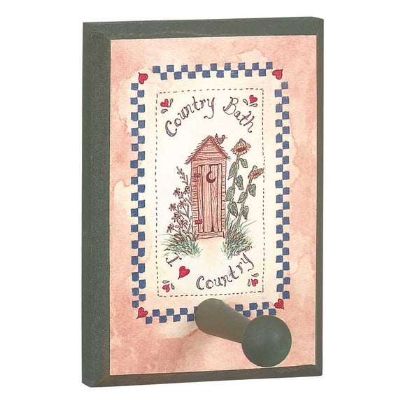 Renovators Supply Pine Wood Peg Hook Rack 6.25" H x 4.25" W Single Wall Mount Hanger w/Entryway Storage for Coat, Key, Hat, Bag, Robe or Towels