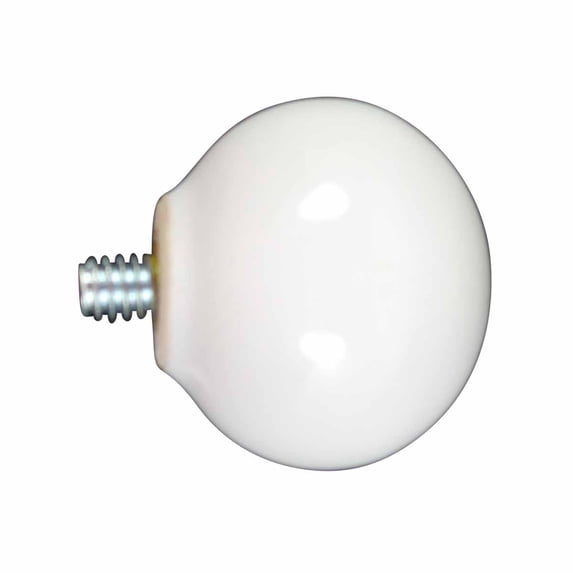 Renovators Supply Manufacturing White Porcelain Replacement Ball Knobs 1 Inch , for Doors and Drawers, Ideal for Kitchens, Living Rooms, Waiting Rooms and Offices, Robe Hook and Coat Hook