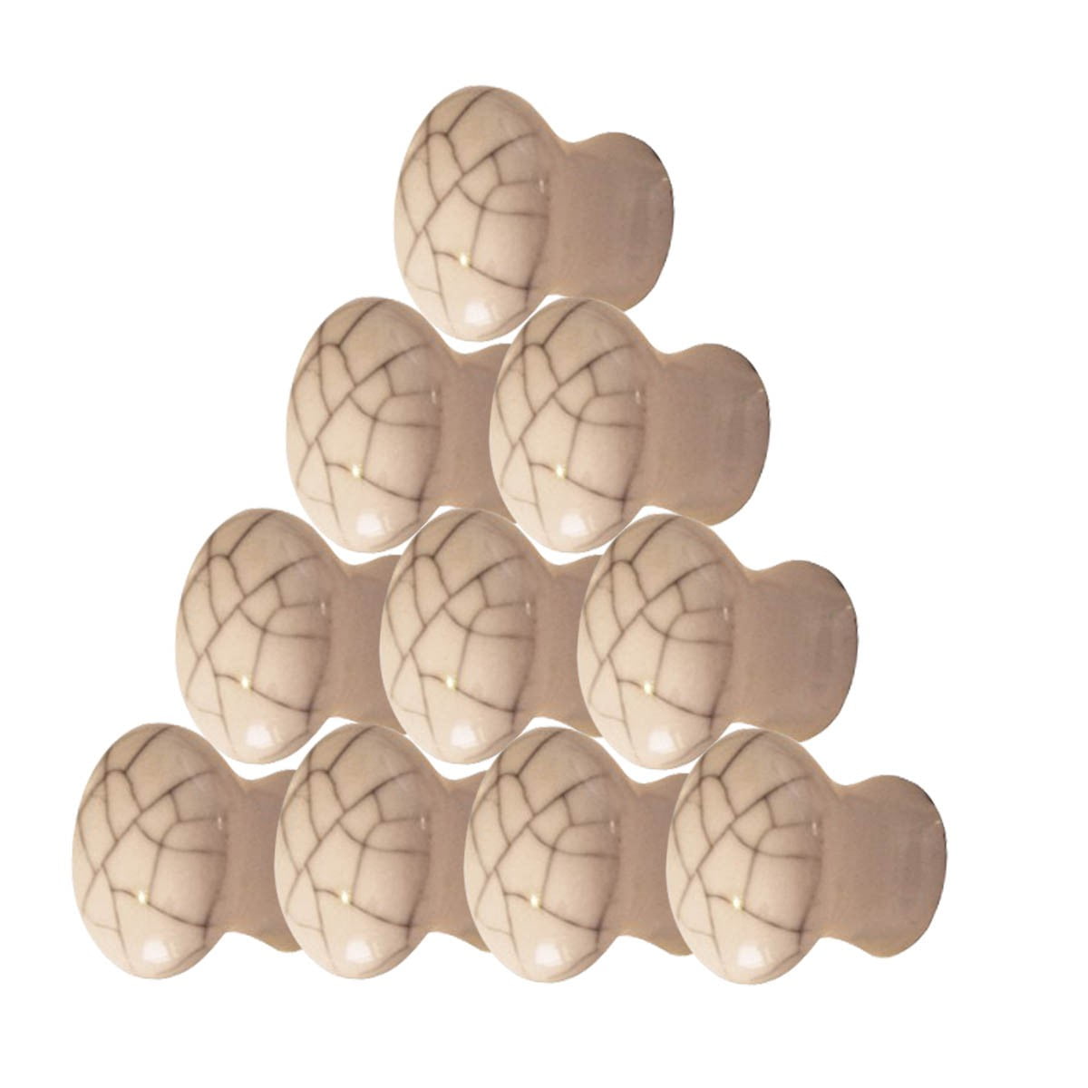 Renovators Supply Round Cabinet Knob 0.75 x 0.75 x 0.75 in. Porcelain Drawer Knob Round Drawer Handles Knob Crazed Knob Pulls Kitchen Cabinet Knob