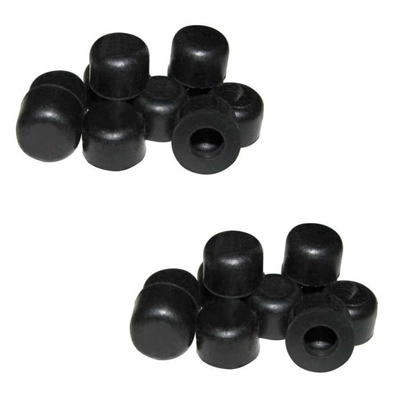 Renovators Supply Rubber Door Stopper Tip 5/8" Black Premium Rubber Door Stopper Tips 10 Replacement Caps