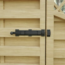 Renovators Supply Slide Bolt Latch 8 3/4" Black Wrought Iron Ball Tip Style Slide Bolt w/Screws