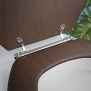 Renovators Supply Solid Brass Toilet Seat Hinge Replacement w/Chrome Finish Adjustable Toilet Seat Hinges w/Hardware