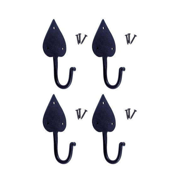 Renovators Supply Spade Coat Hook Cast Iron 5 in. Pack of 4