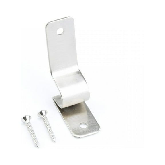 Renovators Supply Staircase Carpet Runner Rod Bracket Holders Brushed Satin Nickel Finish Solid Cast Brass Brackets Secure Stair Carpet Rods Includes Mounting Hardware (Brackets Only)