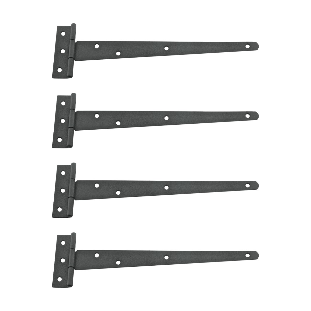 Renovators Supply T Strap Shed Door Hinge 11" Black Flush Mount Cast