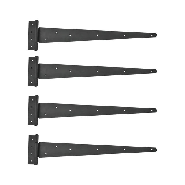 Renovators Supply Tee Strap T-Hinge Large Black For Barn Doors or Large Gates 25 1/4" Length