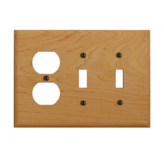 Renovators Supply Toggle Light Switch Wall Plate Hardwood Gloss Finish Switchplate