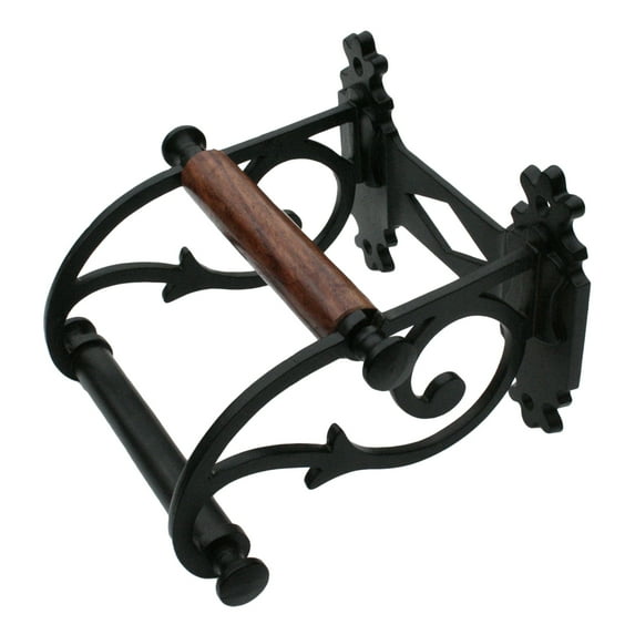 Renovators Supply Toilet Paper Holder Stand Wall Mount 6.5"Black Aluminum Toilet Paper Roll Holder w/Screws