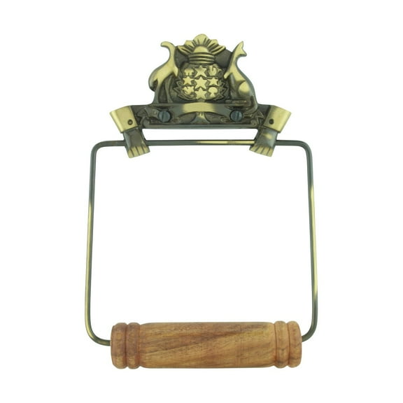 Renovators Supply Toilet Paper Holder Wall Mount Antique Brass Victorian Hands Tissue Holder for Bathroom