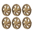 thumbnail image 1 of Renovators Supply Vintage Kitchen Cabinet Knobs Brass Swirled 1.5" Diameter Dresser Drawer Knobs Distinctive Cabinet Hardware Knobs and Pulls Pack of 6, 1 of 2