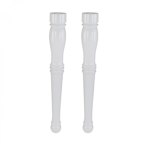Renovators Supply White Console Sink Spindle Leg Pair for Pedestal Sinks for Bathrooms