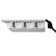 Renovators Supply White Cornice Boards 95 in Ornate White Urethane Cornice Boards for Windows, Edinburgh Design