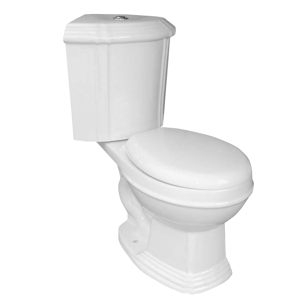 Sheffield White Round Corner Dual Flush Two-Piece Toilet