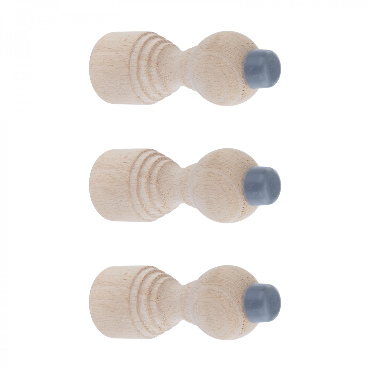 Renovators Supply Wooden Door Stop Bumper Wall Mount 3.18" L Unfinished Maple Hardwood Door Stopper Silicone Rubber Bumper forAbsorbing Shock Wall Protector w/Hardware Pack of 3