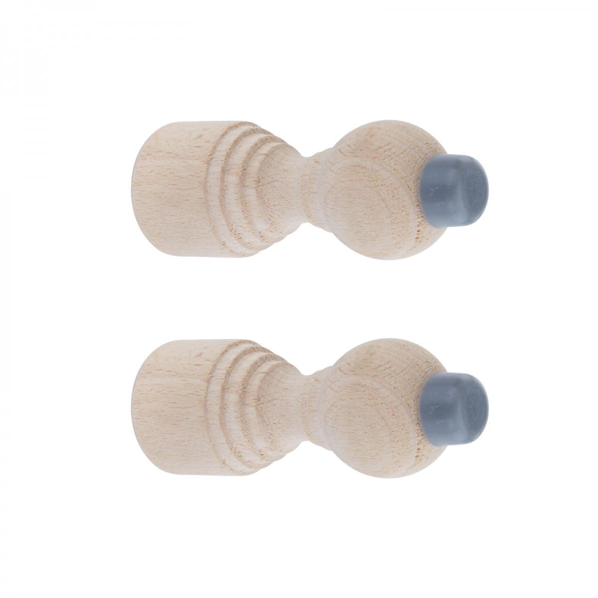 Renovators Supply Wooden Door Stop Bumper Wall Mount 3.18" L Unfinished Maple Hardwood Door Stopper Silicone Rubber Bumper forAbsorbing Shock Wall Protector w/Hardware Pack of 2