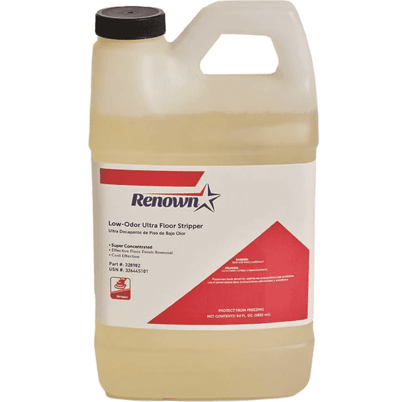 Renown Low-Odor Ultra Floor Stripper Super Concentrated & Effective Floor Finish Removal Floor Stripper, Low Odor, 64 fl oz, 1 Count