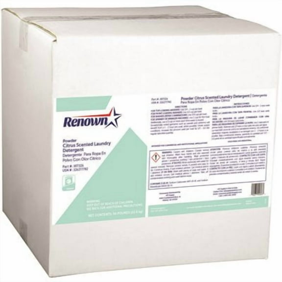 Renown Powder Citrus Scented Laundry Detergent, 50 lbs- 326211782