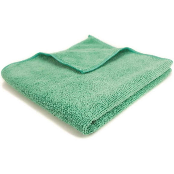 Renown REN01616-GRZ 16 in. x 16 in. General Purpose Microfiber Cleaning Cloth in Green - pack of 12
