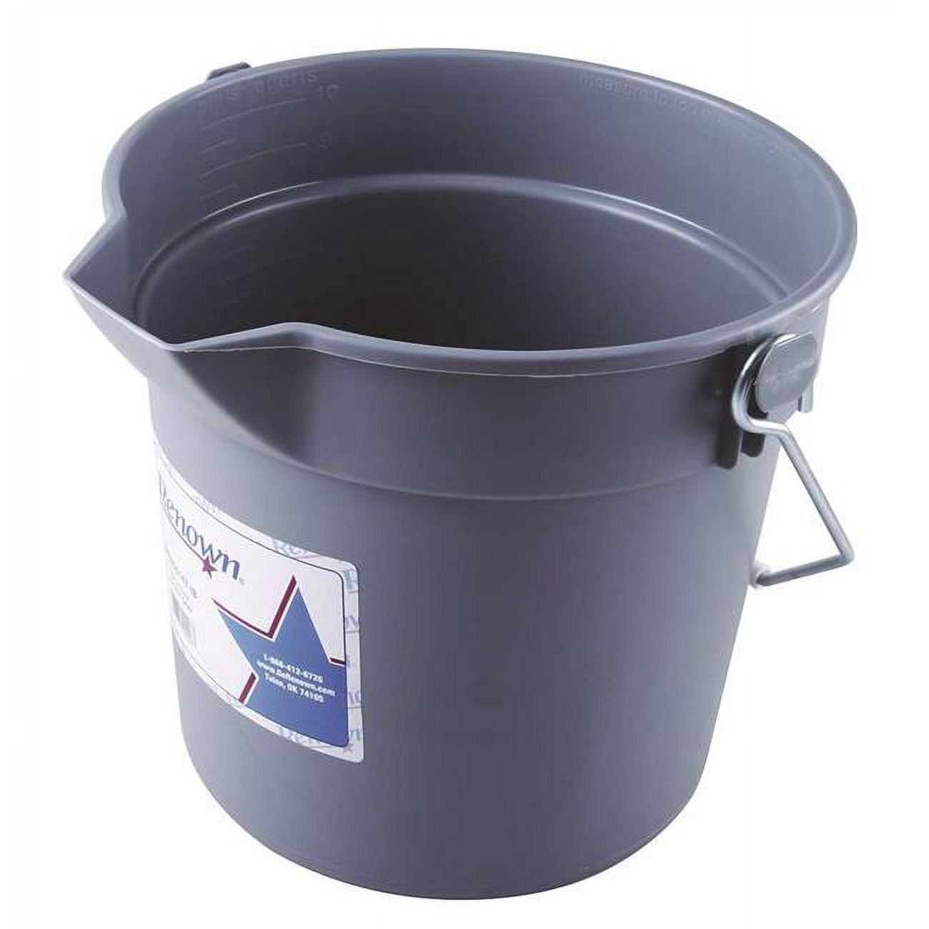 Renown REN05147-IB 10 qt. Heavy Duty Deluxe Bucket, Gray