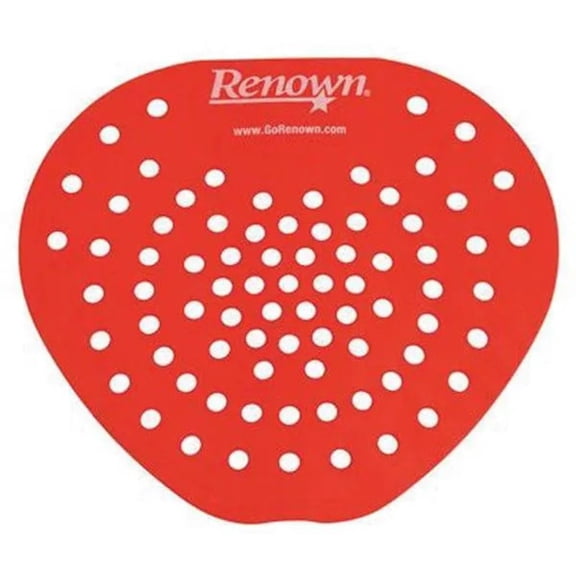 Renown Red/Cherry Scent Flat Urinal Screen Package Of 12