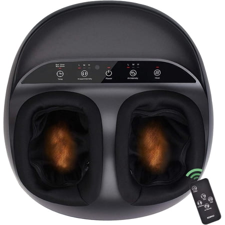 RENPHO Foot Massager Machine with Heat and Remote, Shiatsu Deep Kneading, Multi-Level Settings, Delivers Relief for Tired Muscles and Plantar Fasciitis, Fits feet up to Men Size 12