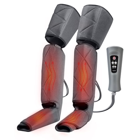 Renpho Leg Massager with Heat, Compression Calf Thigh Foot Massage, Adjustable Wraps Design for Most Size, with 3 Modes 3 Intensities, FSA and HSA Eligible, Gift for Mom Dad to Relax Leg Muscle