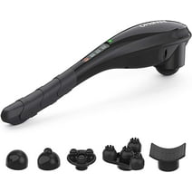 Renpho Rechargeable Hand Held Deep Tissue Massager for Muscles, Back, Foot, Neck, Shoulder, Leg, Calf Cordless Electric Percussion Body Massage with Portable Design, FSA and HSA Eligible - Black