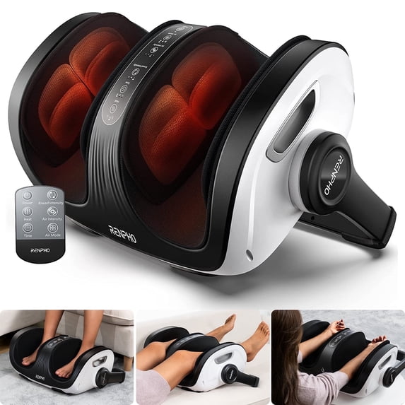 Renpho Shiatsu Foot Calf Leg Massager with Magnetic Remote Fits Up to Men Size 14",Birthday Gifts for Mom Dad Men