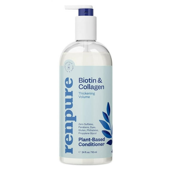 Renpure Biotin & Collagen Conditioner 24 Ounce (710ml) (Pack of 2)