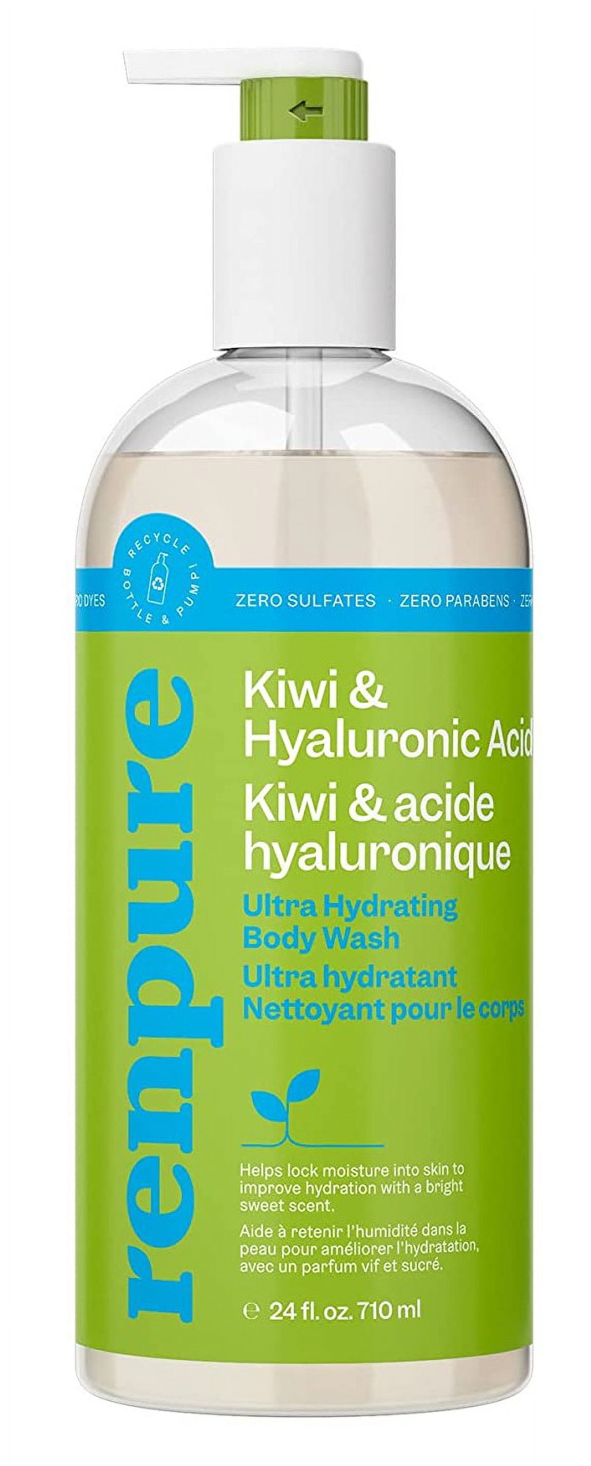 Renpure Body Wash Kiwi And Hyaluronic Acid 24oz (Pack of 3)