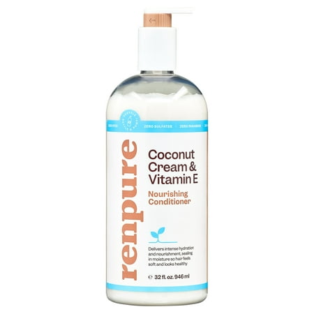 Renpure Coconut Cream & Vitamin E Nourishing Hair Conditioner for All Hair Types, 32 fl oz