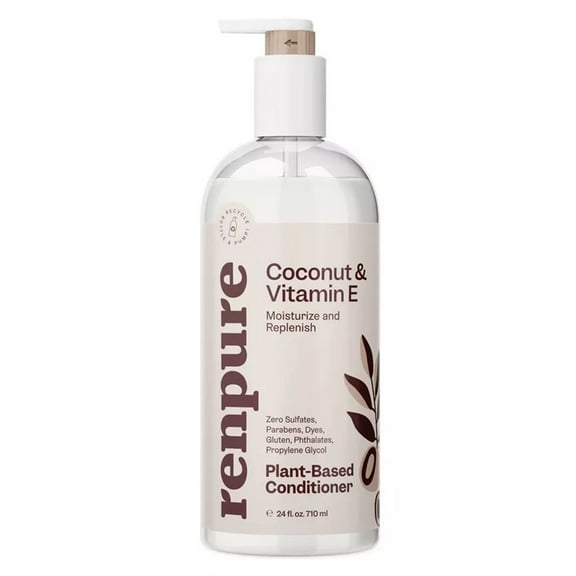 Renpure Coconut + Vitamin E Conditioner 24 Ounce (710ml) (Pack of 2)